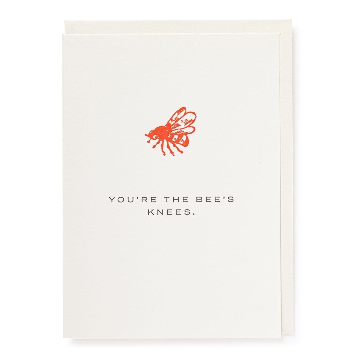 Letterpress Card You’re The Bees’s Knees