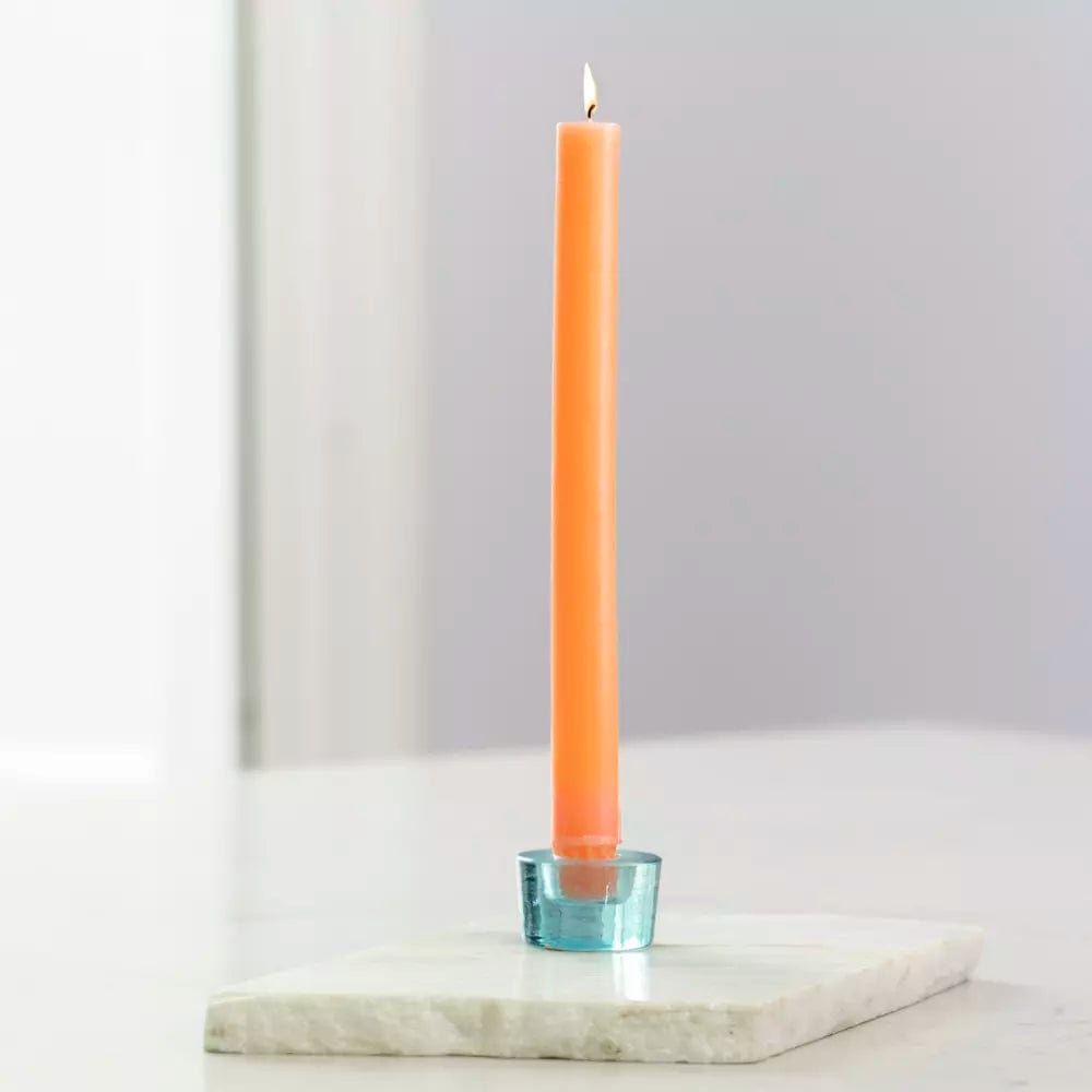 Chunky Coloured Glass Candle Holder Sy Blue