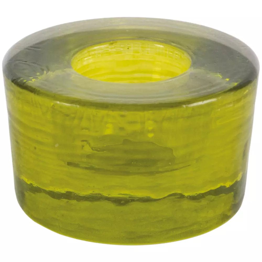 Chunky Coloured Glass Candle Holder Lime Green