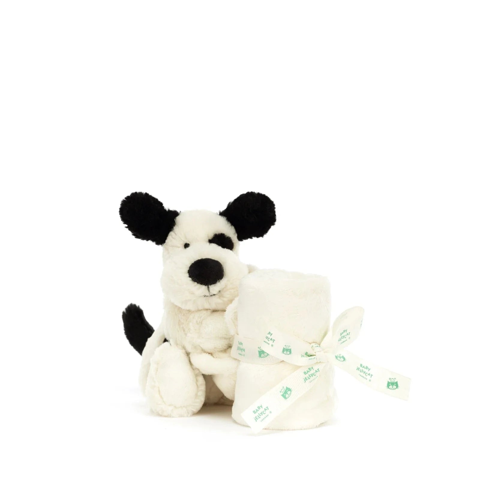 Jellycat Bashful Black & Cream Puppy Soother