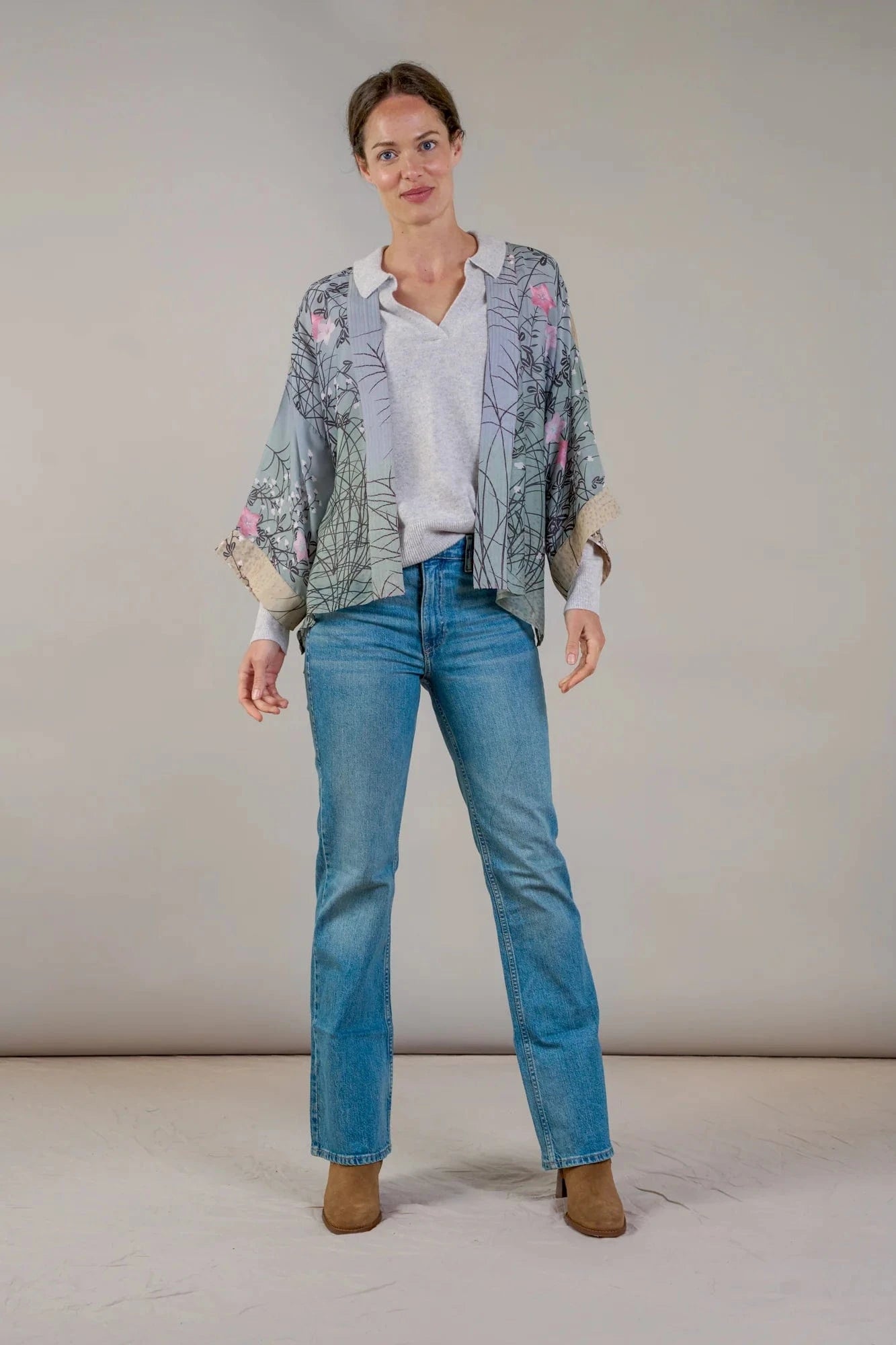 Dunes Grey Kimono by One Hundred Stars