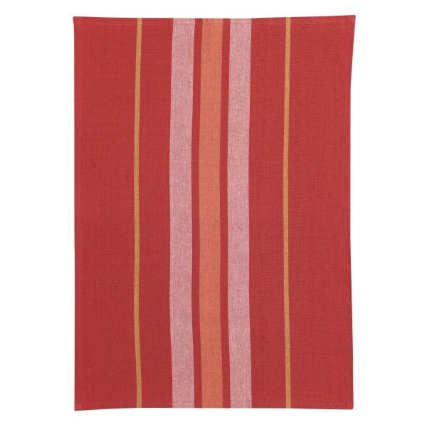 Yuna Striped Recycled Cotton Tea Towel Watermelon (Pastèque)