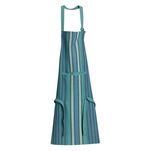 Yuna Recycled Cotton Apron With Pocket Peacock (Paon)