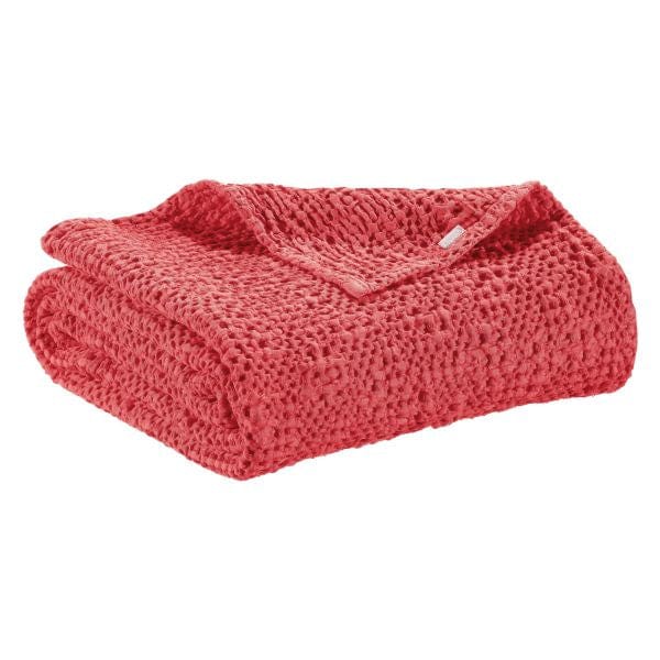 Tana 140x200 Stonewashed Cotton Throw Raspberry
