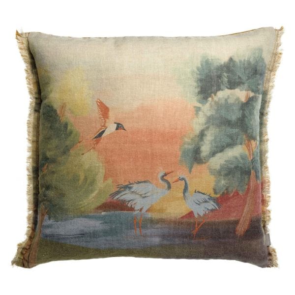 Zeff Lola Multicoloured Linen Cushion by Vivaraise 45 x 45