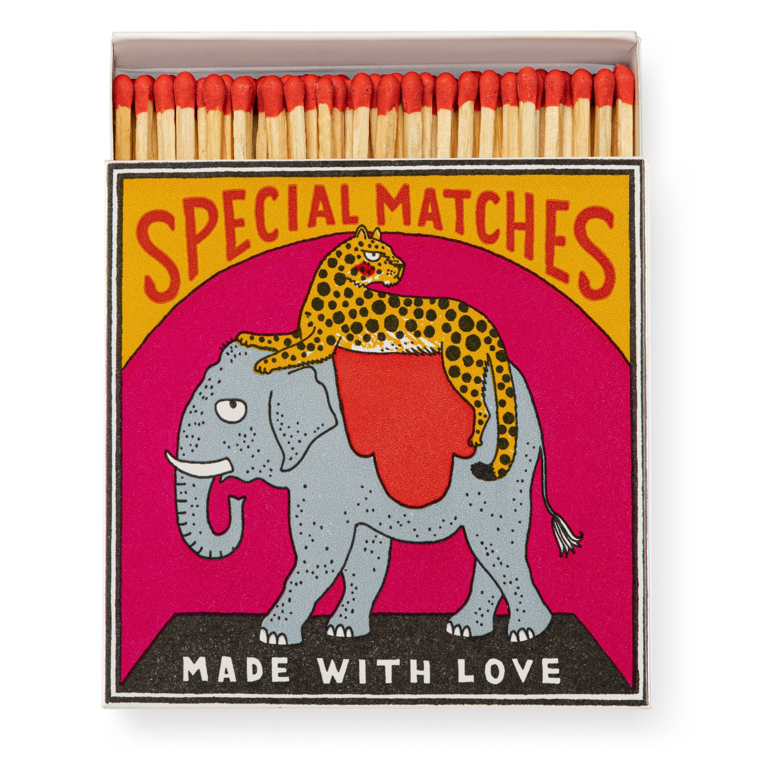Square Luxury Match Box Charlotte Farmer Elephant