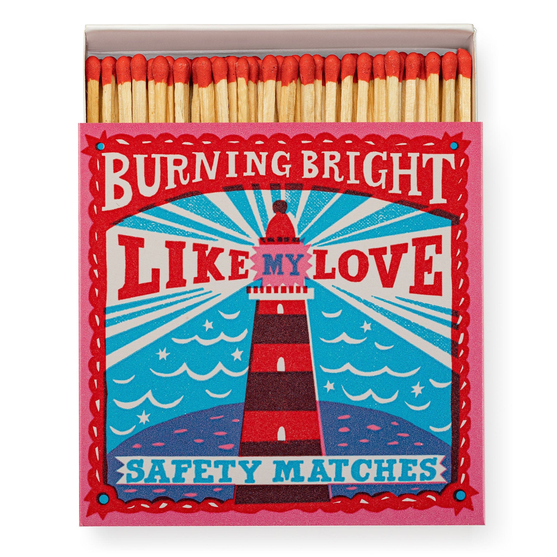 Square Luxury Match Box Burning Bright