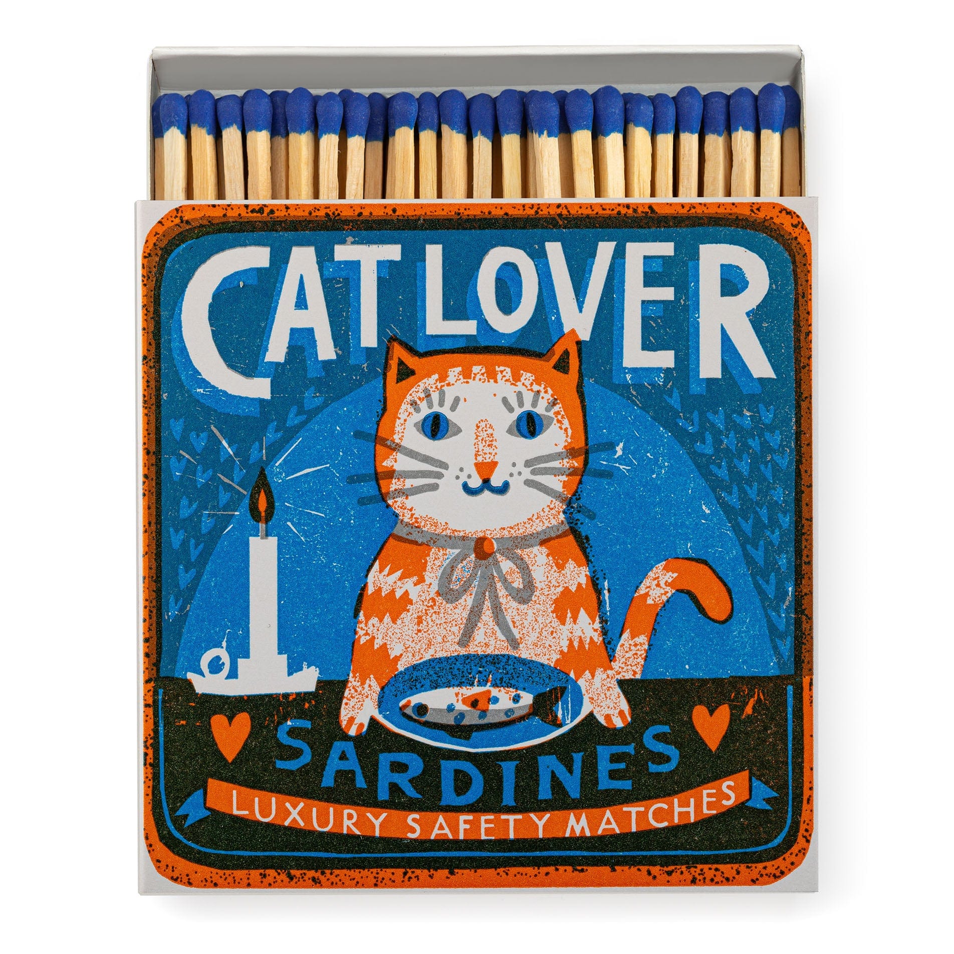 Square Luxury Match Box Cat Lover Sardines