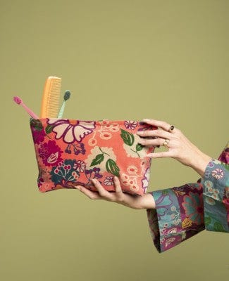 Large Velvet Washbag Cosmos Coral