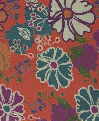 Long Cotton Dressing Gown, Cosmos Coral