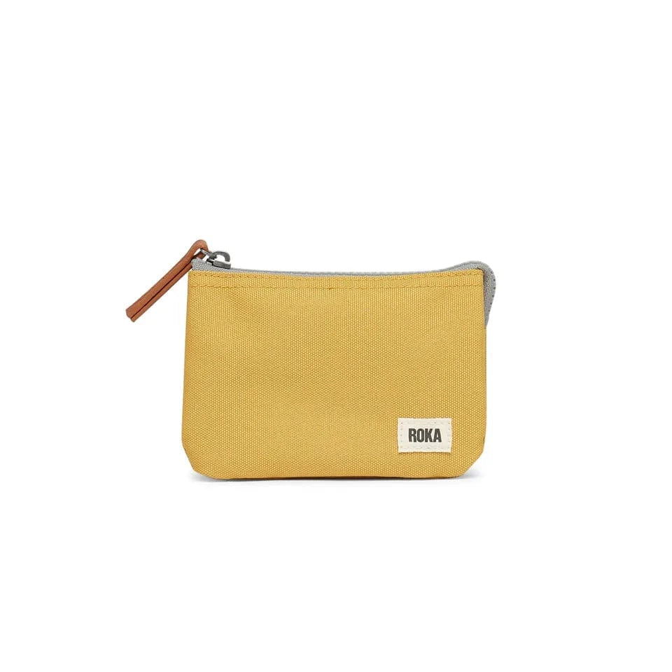 Roka Sustainable Canvas Small Carnaby Wallet Flax