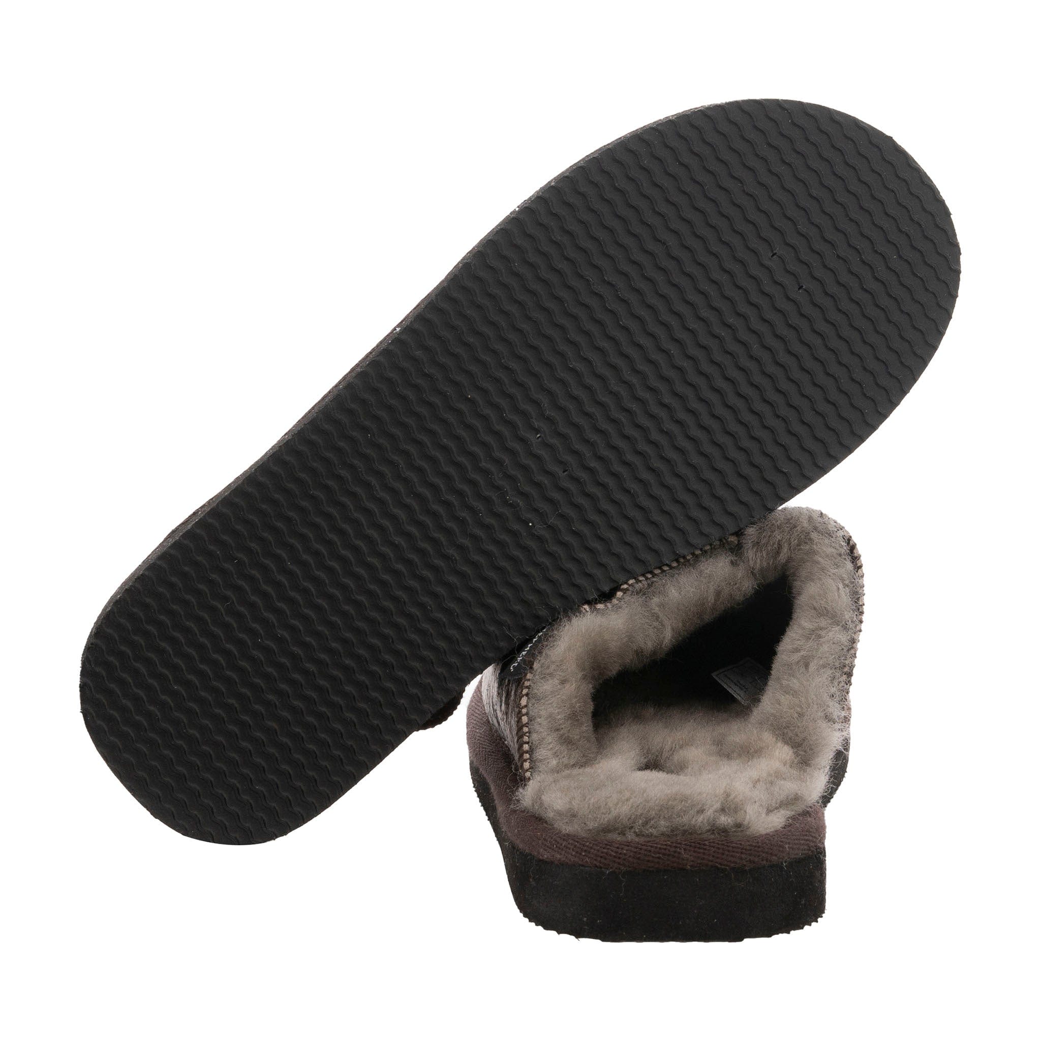Hugo Stone Oiled Antique Sheepskin Slippers