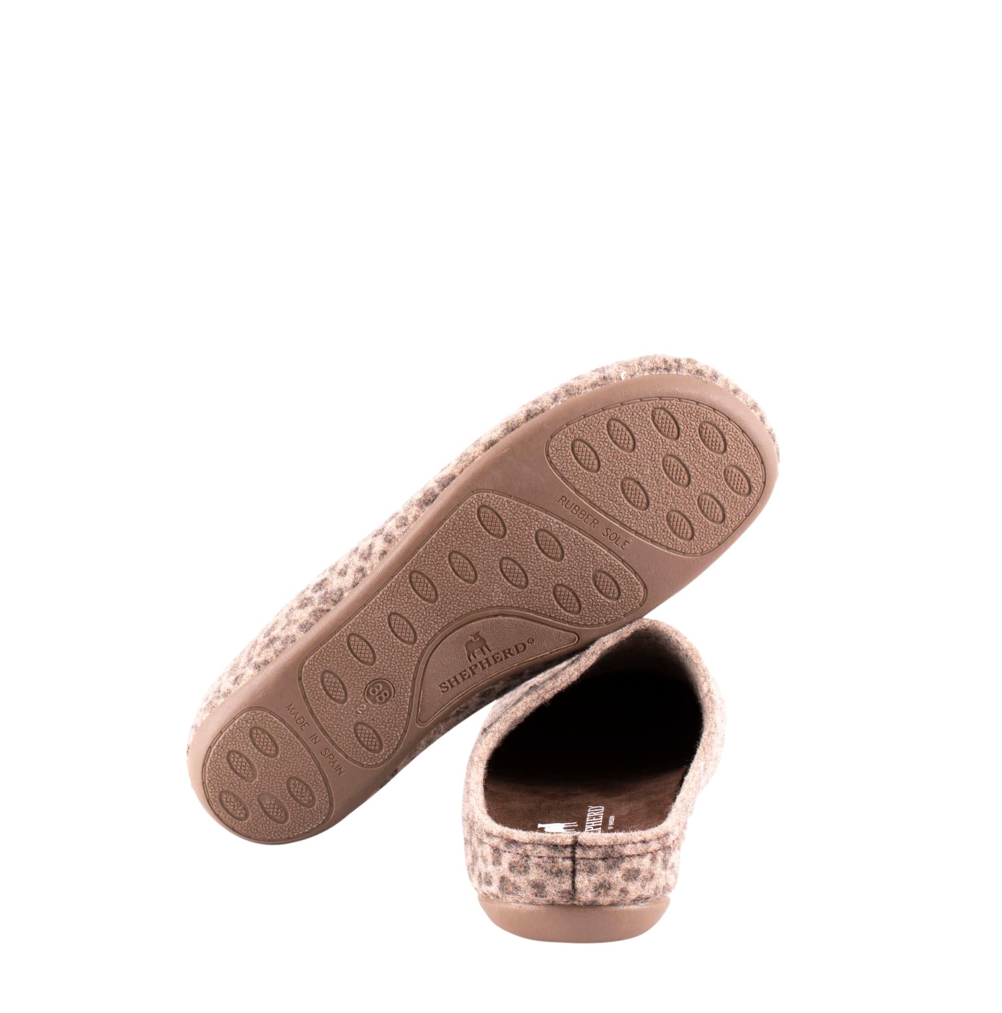Cilla Leopard Wool Slippers
