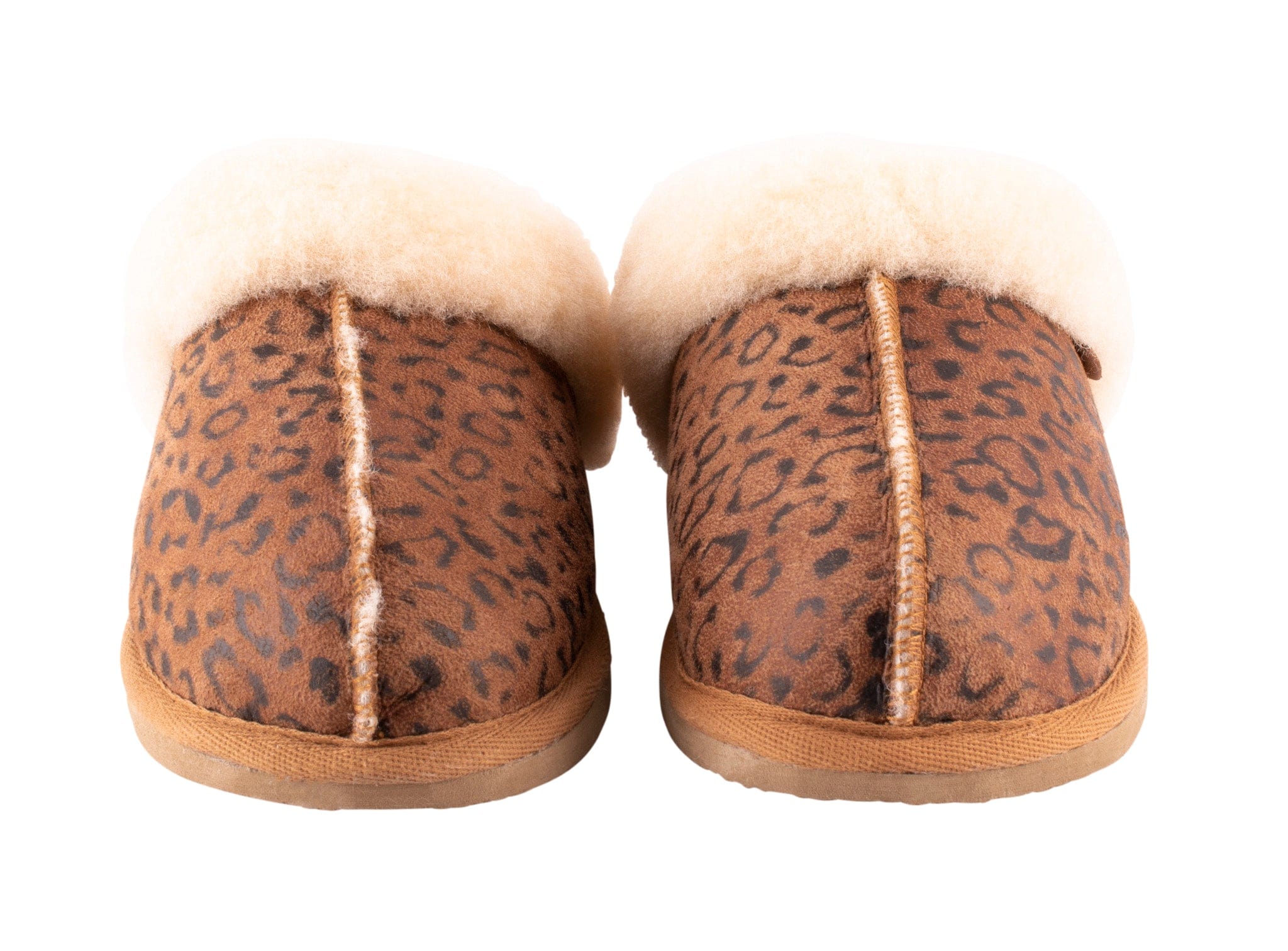 Jessica Chestnut Leopard Sheepskin Slippers