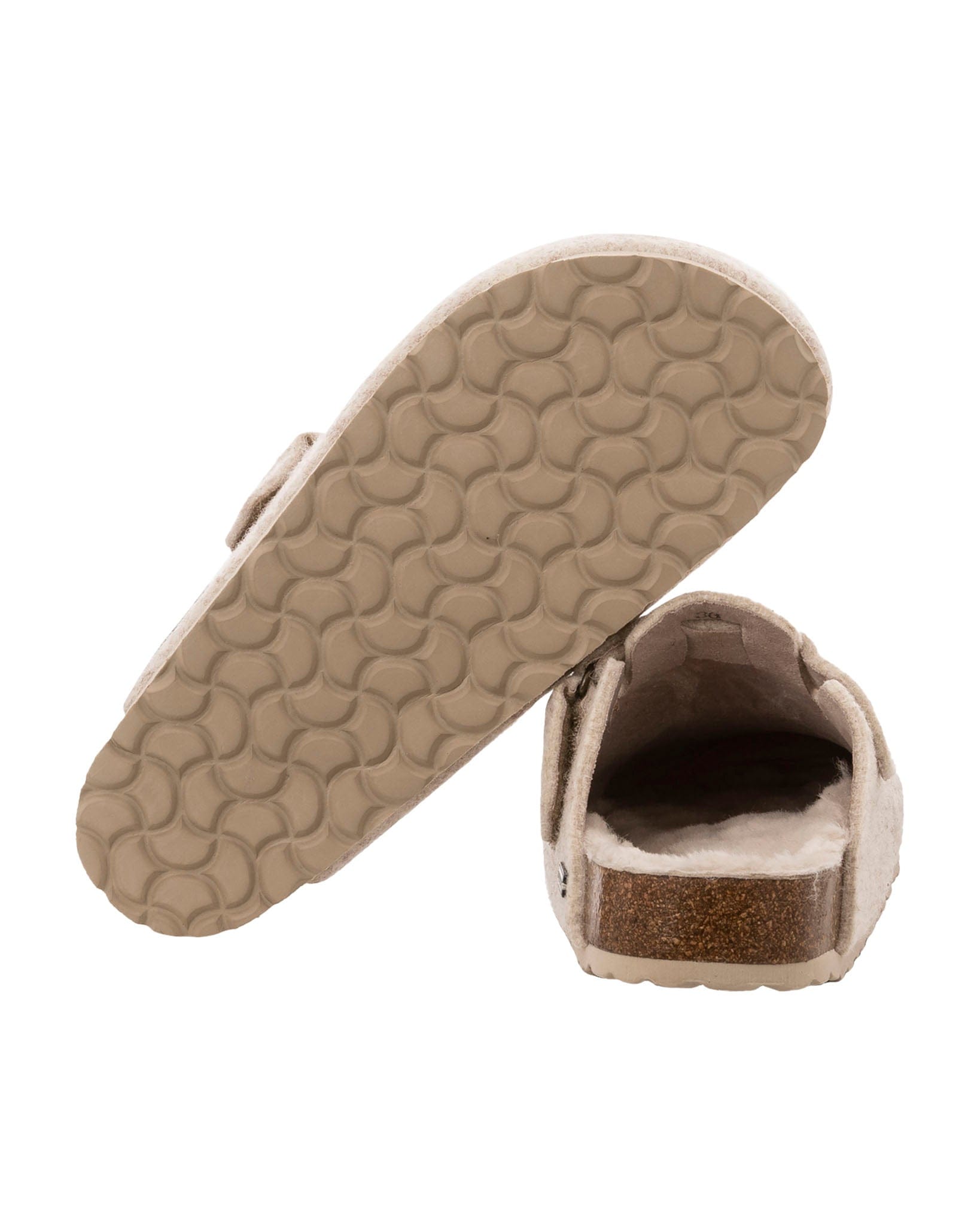 Hilma Cream Wool Felt Slippers
