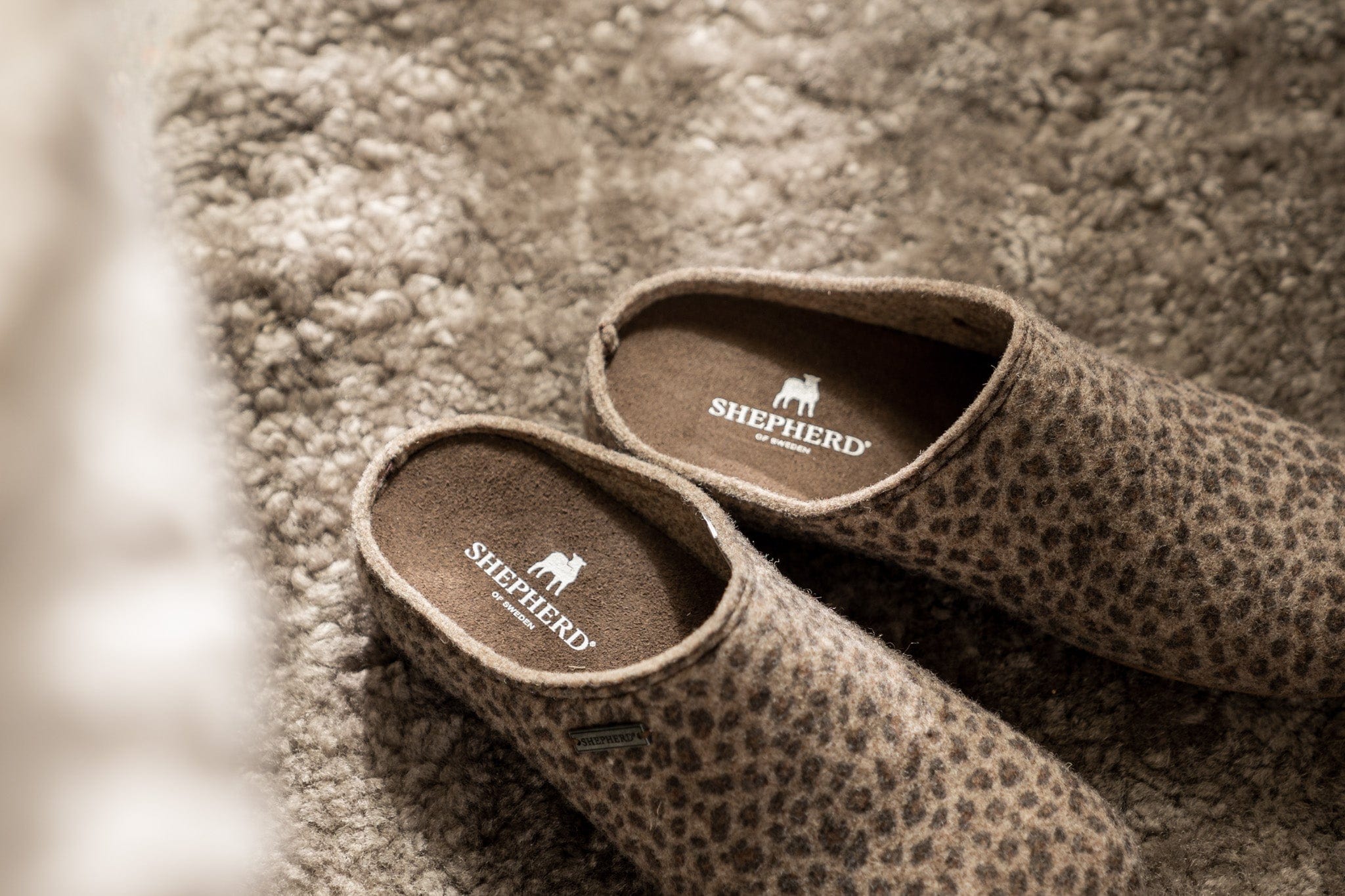 Cilla Leopard Wool Slippers