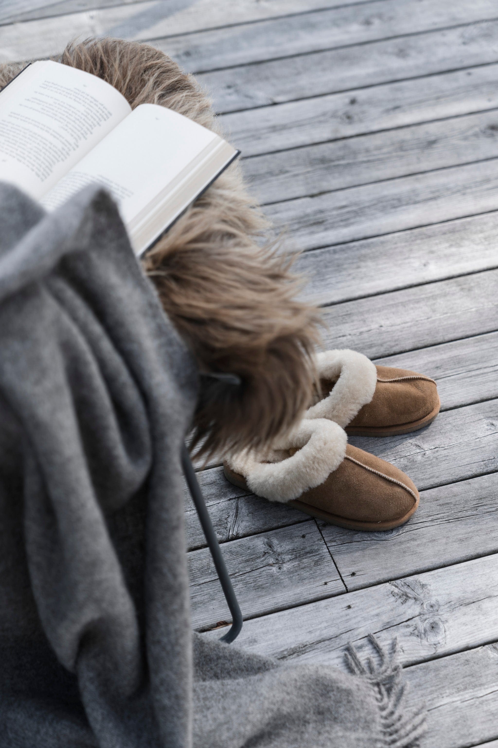 Jessica Chestnut Sheepskin Slippers