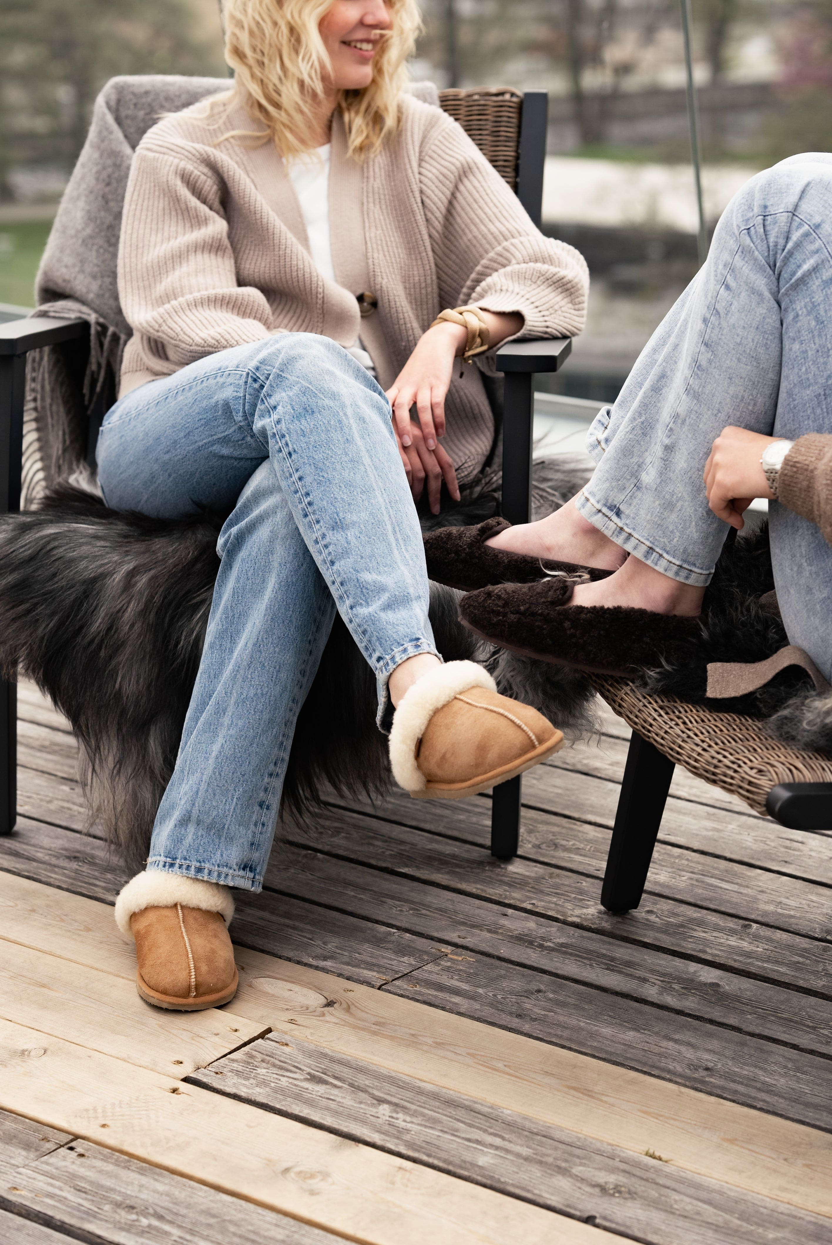 Jessica Chestnut Sheepskin Slippers
