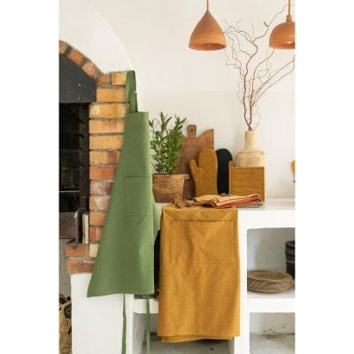Dario Recycled Cotton Apron, Green (Vert)
