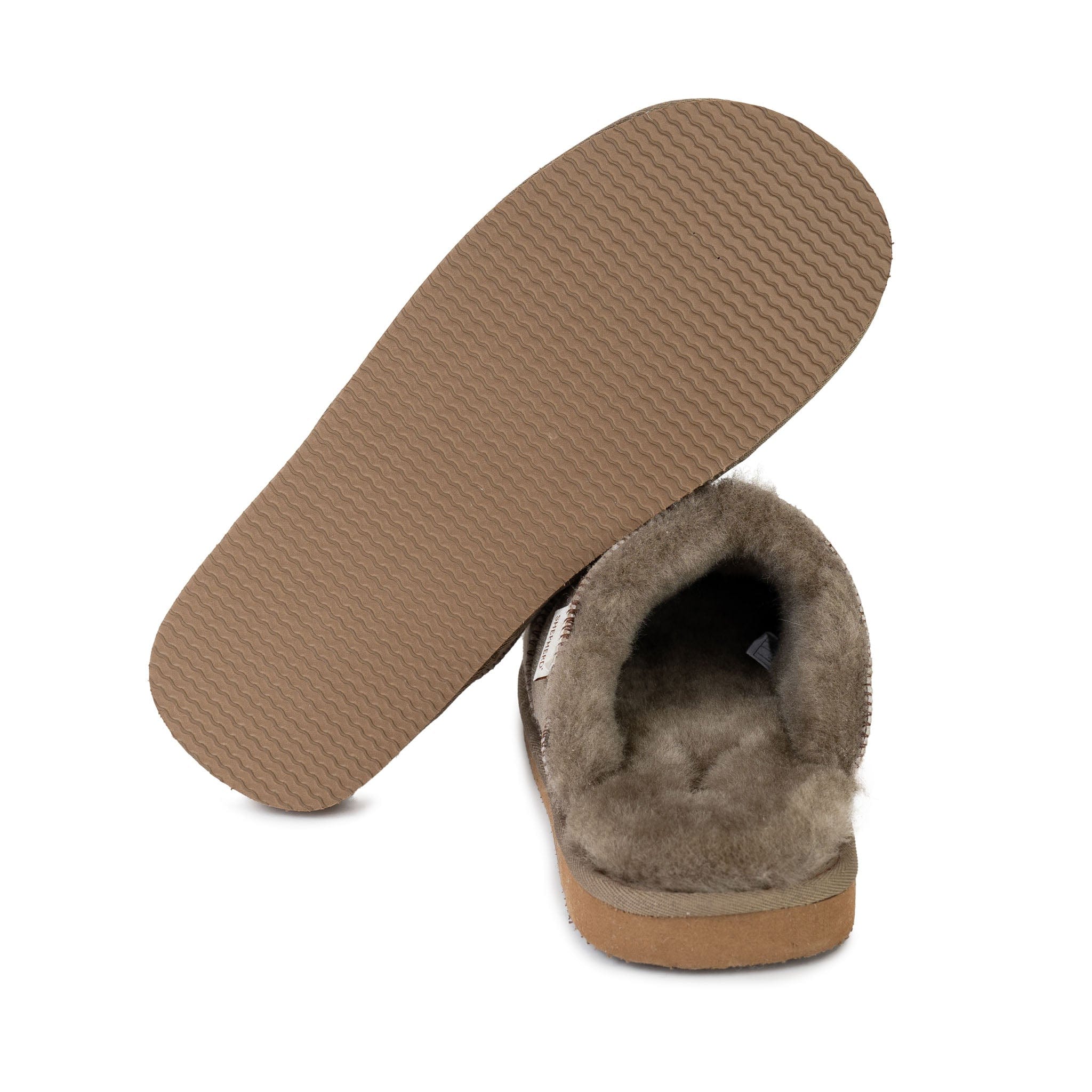 Allan Mens Patchwork Sheepskin Slippers