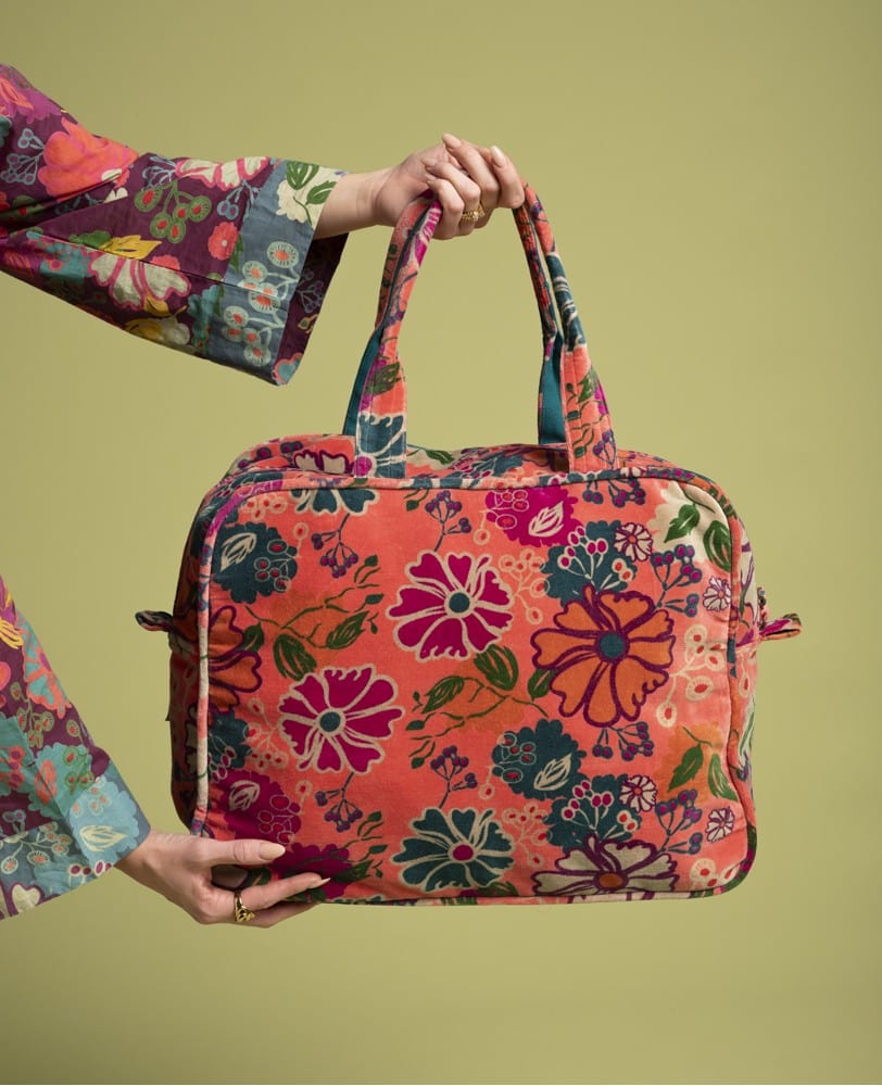 Poppins Velvet Weekend Bag, Various Designs