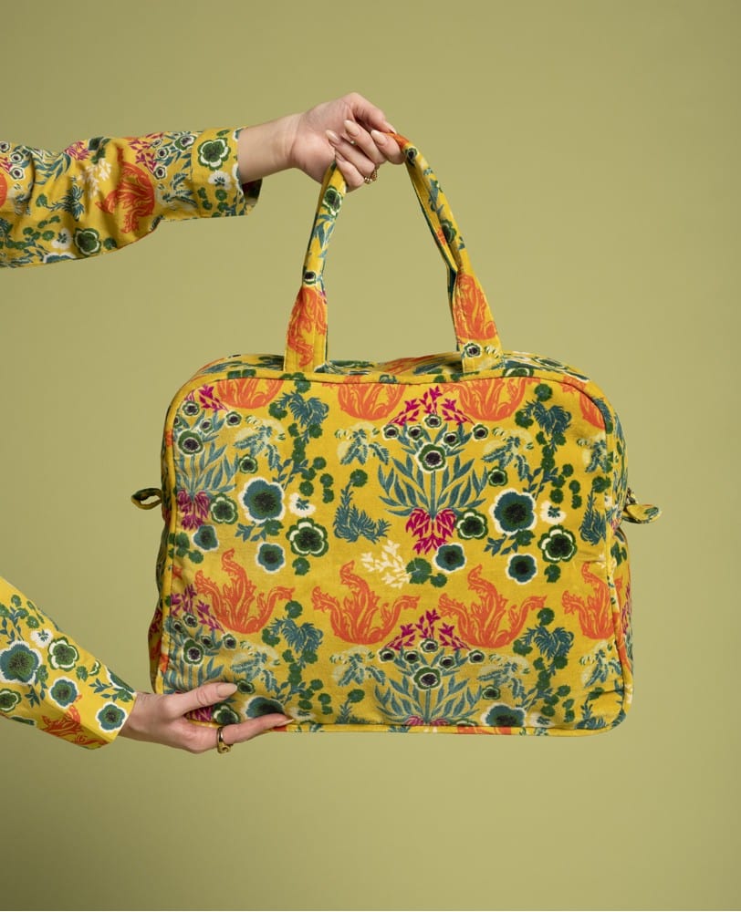 Poppins Velvet Weekend Bag, Various Designs