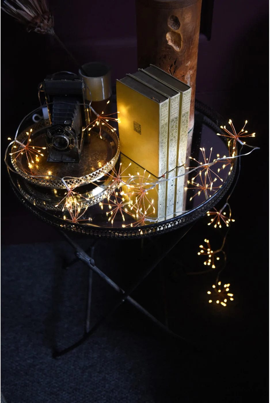 Starburst Indoor/Outdoor Light Chain Copper, Mains Powered