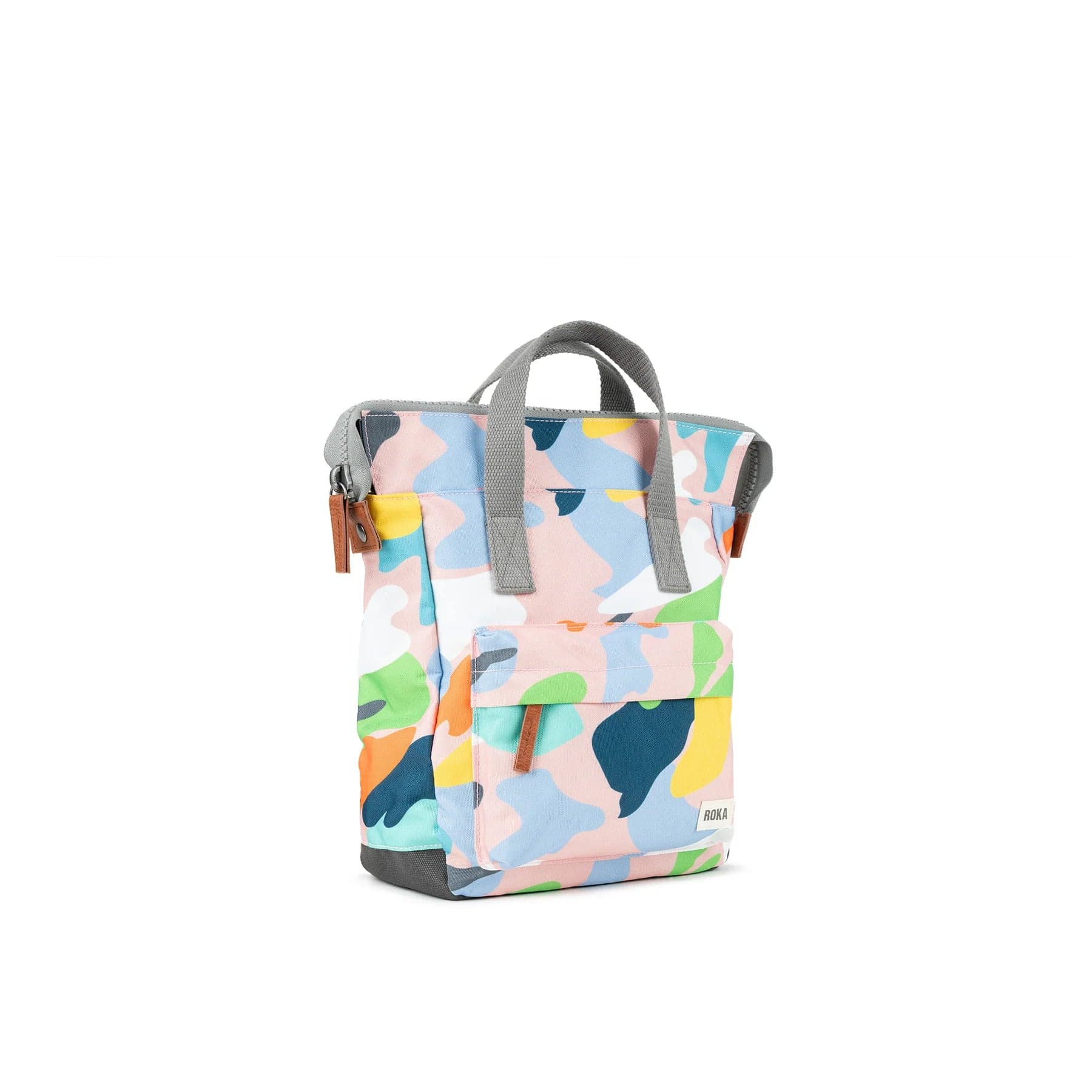 Roka Bantry B Small Recycled Canvas Rucksack Mellow Camo