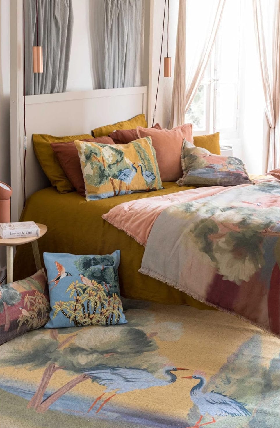 Zeff Lola Multicoloured Linen Cushion by Vivaraise