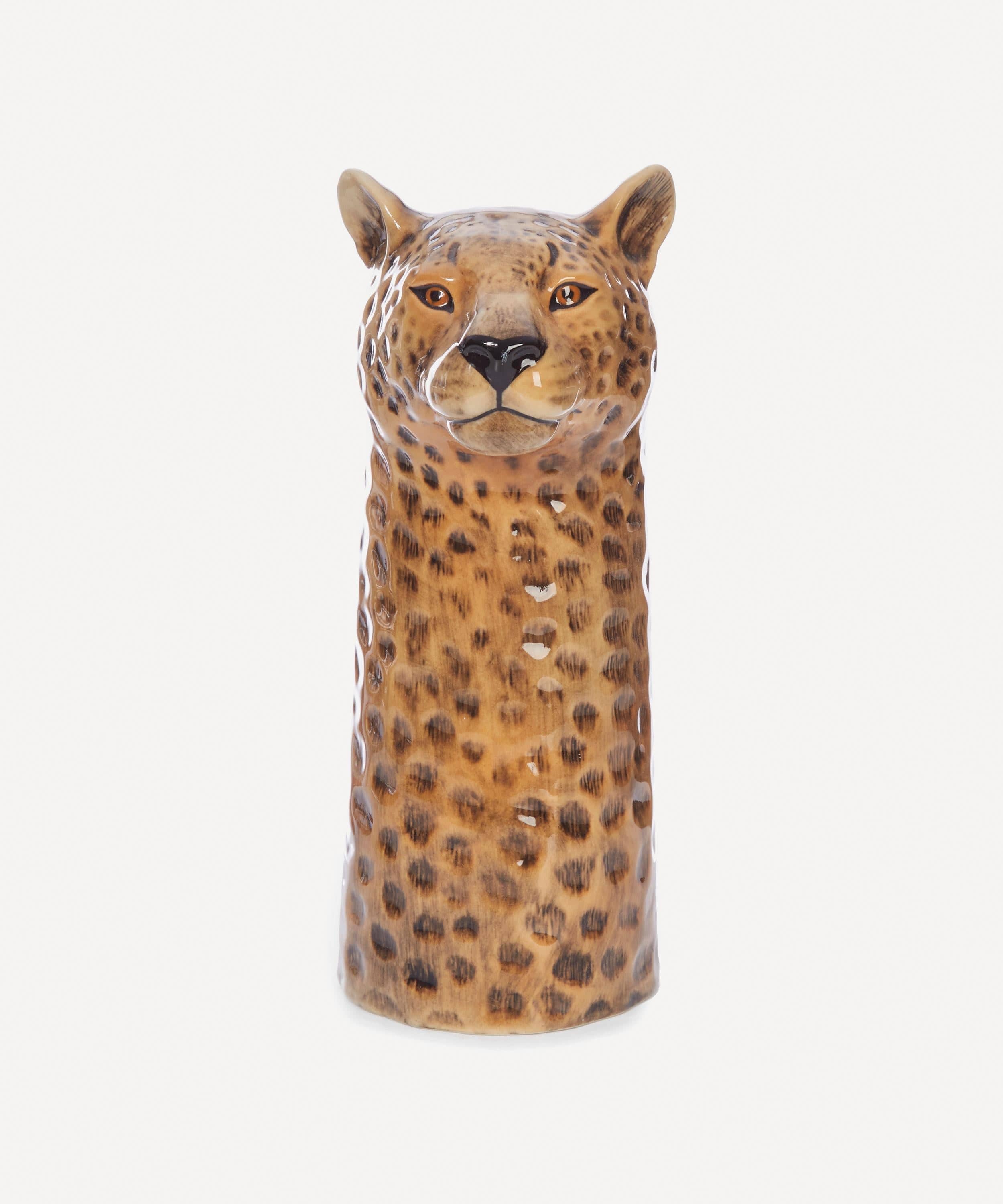 Leopard Tall Ceramic Vase
