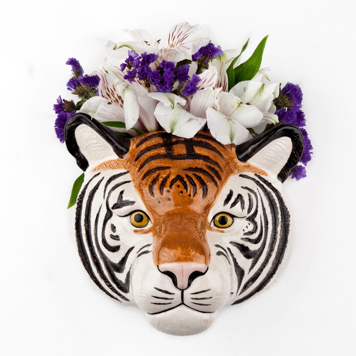 Tiger Ceramic Wall Vase