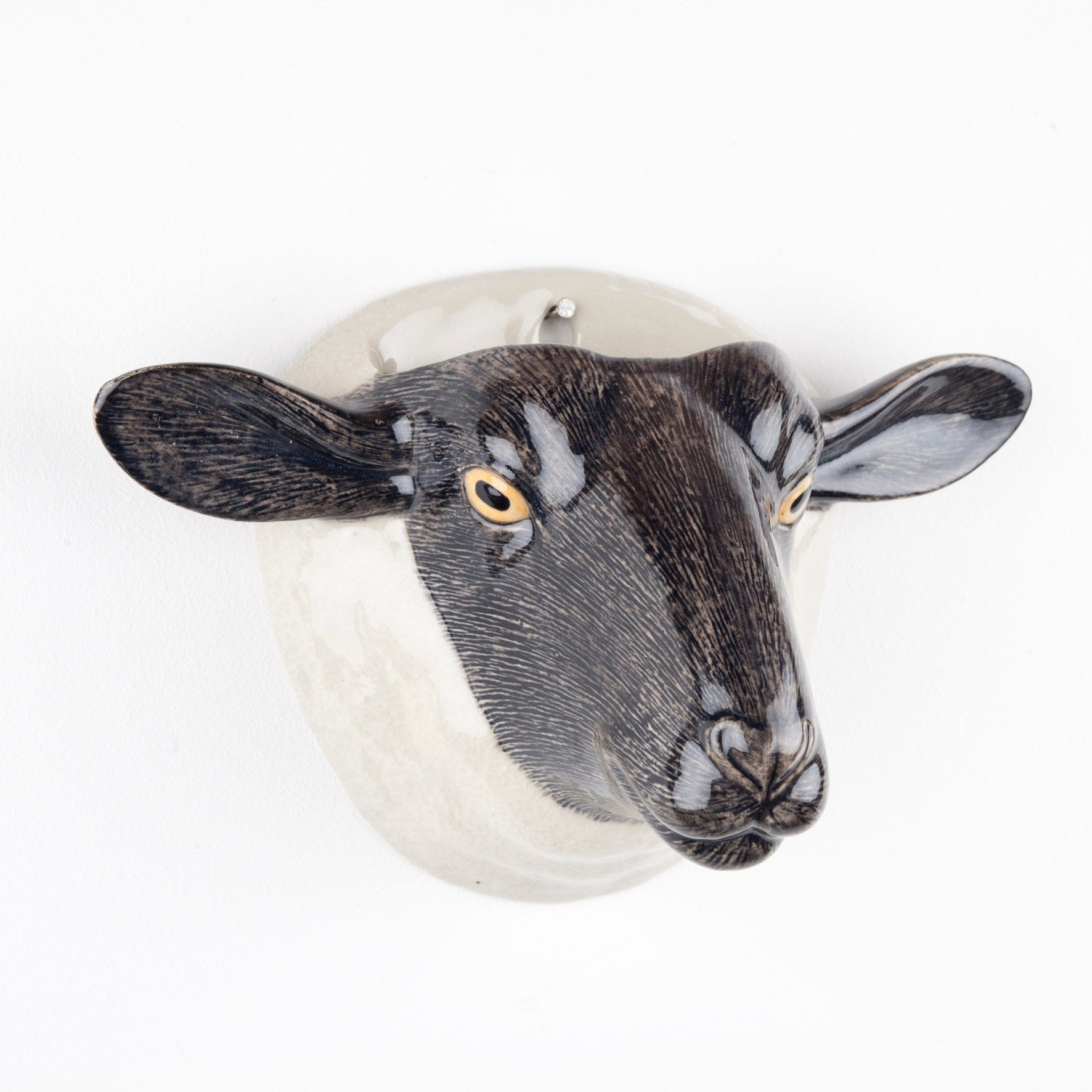 Suffolk Sheep Wall Vase Black