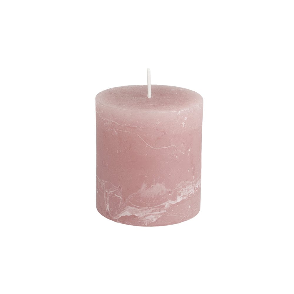 Rustic Pillar Candle 70 x 75mm Dusky Pink