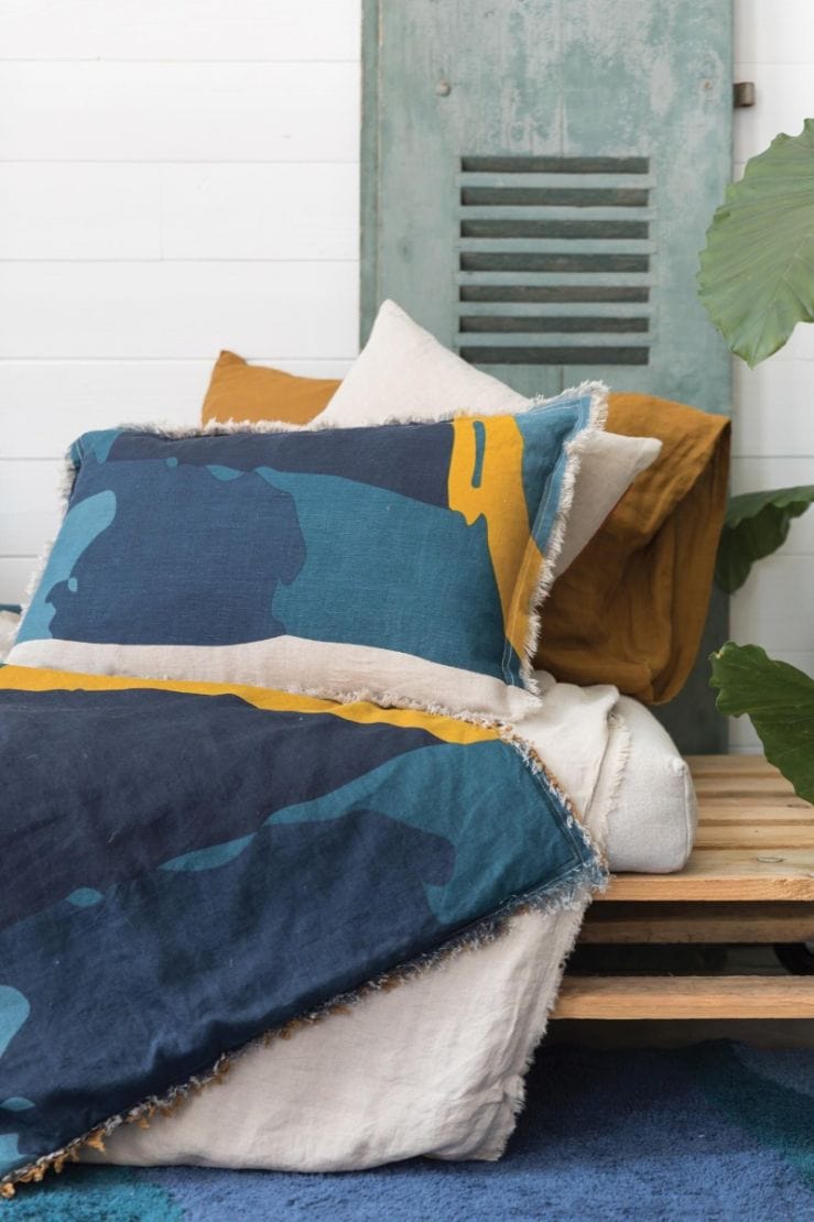 Zeff Naia Ink Linen Cushion 40x65