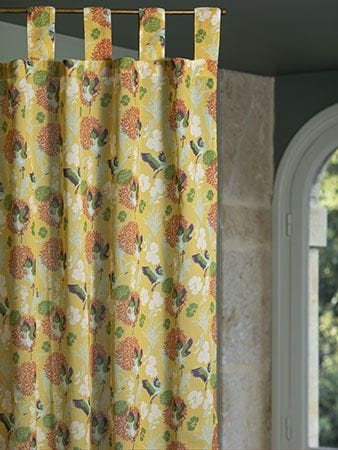 Cotton Voile Curtain Panel 260x110cm, Heron Gold