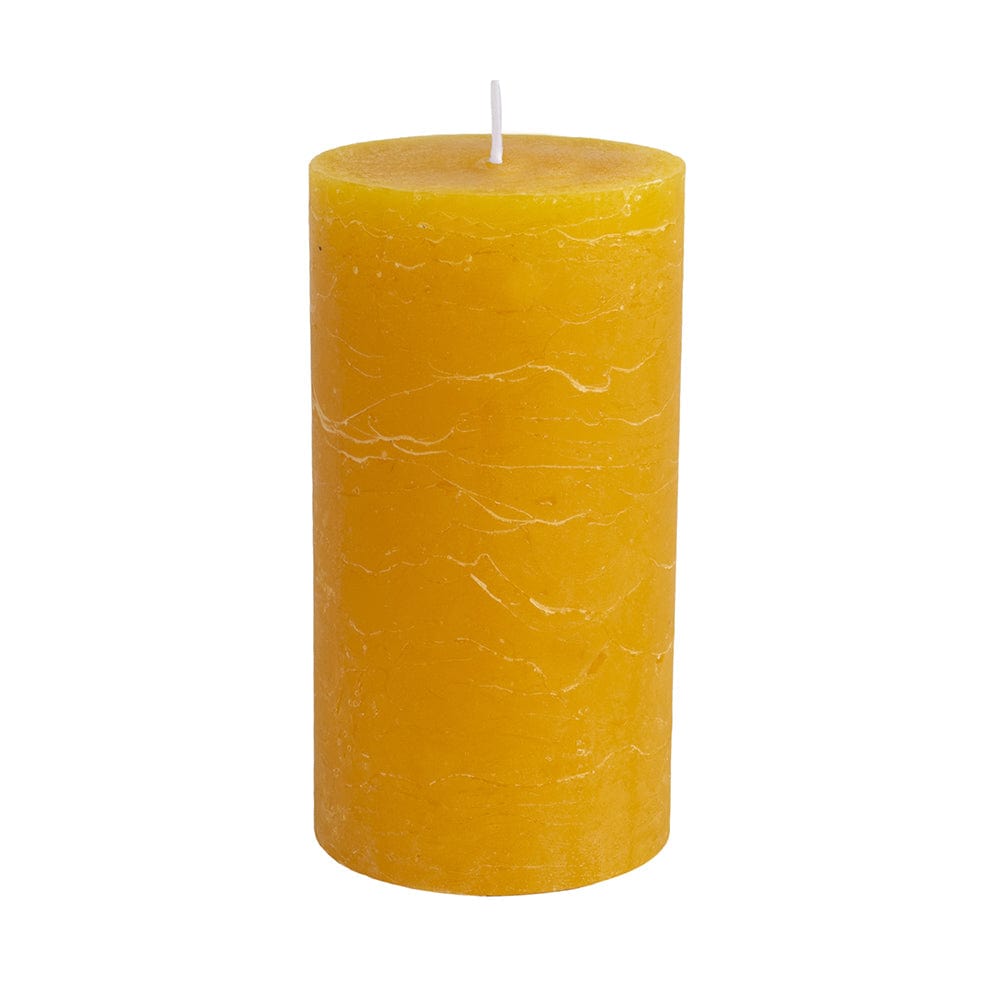 Rustic Pillar Candle 70 x 130mm Ochre