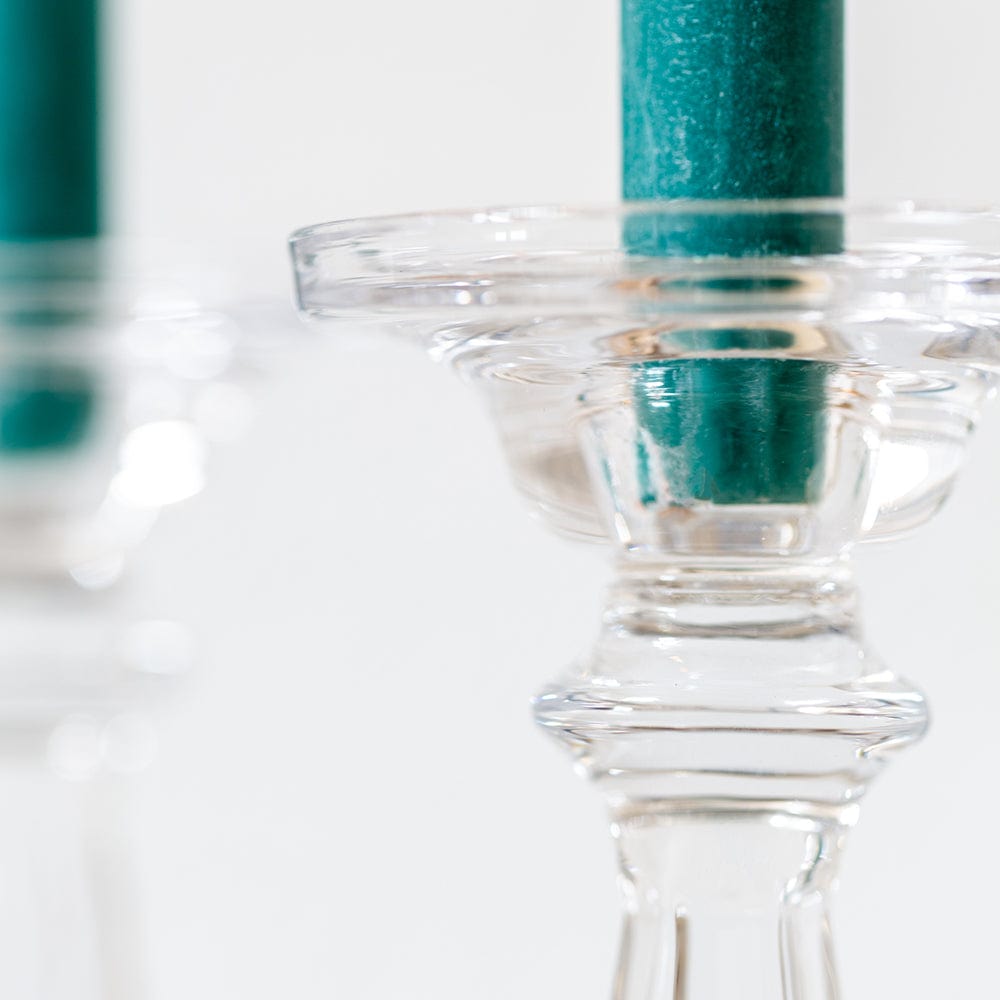Tilbury Glass Candlestick, Clear