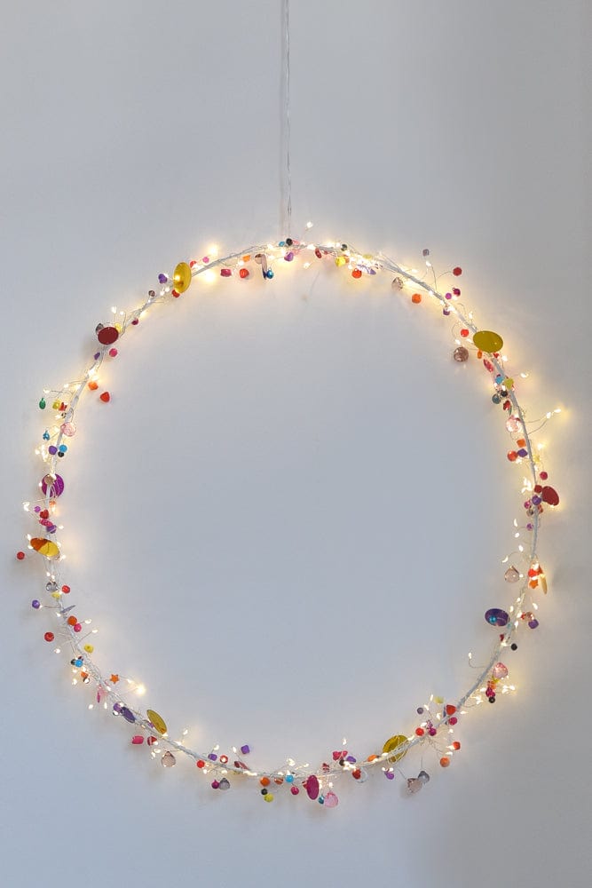 Folklore Circle Light Ornament 40cm, Battery Powered