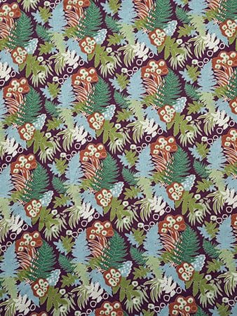 Long Cotton Dressing Gown, Fern Fig