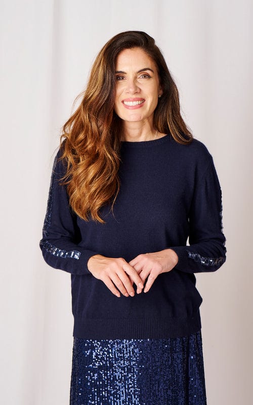 Silvia Cashmere Jumper Navy/Navy By Luella