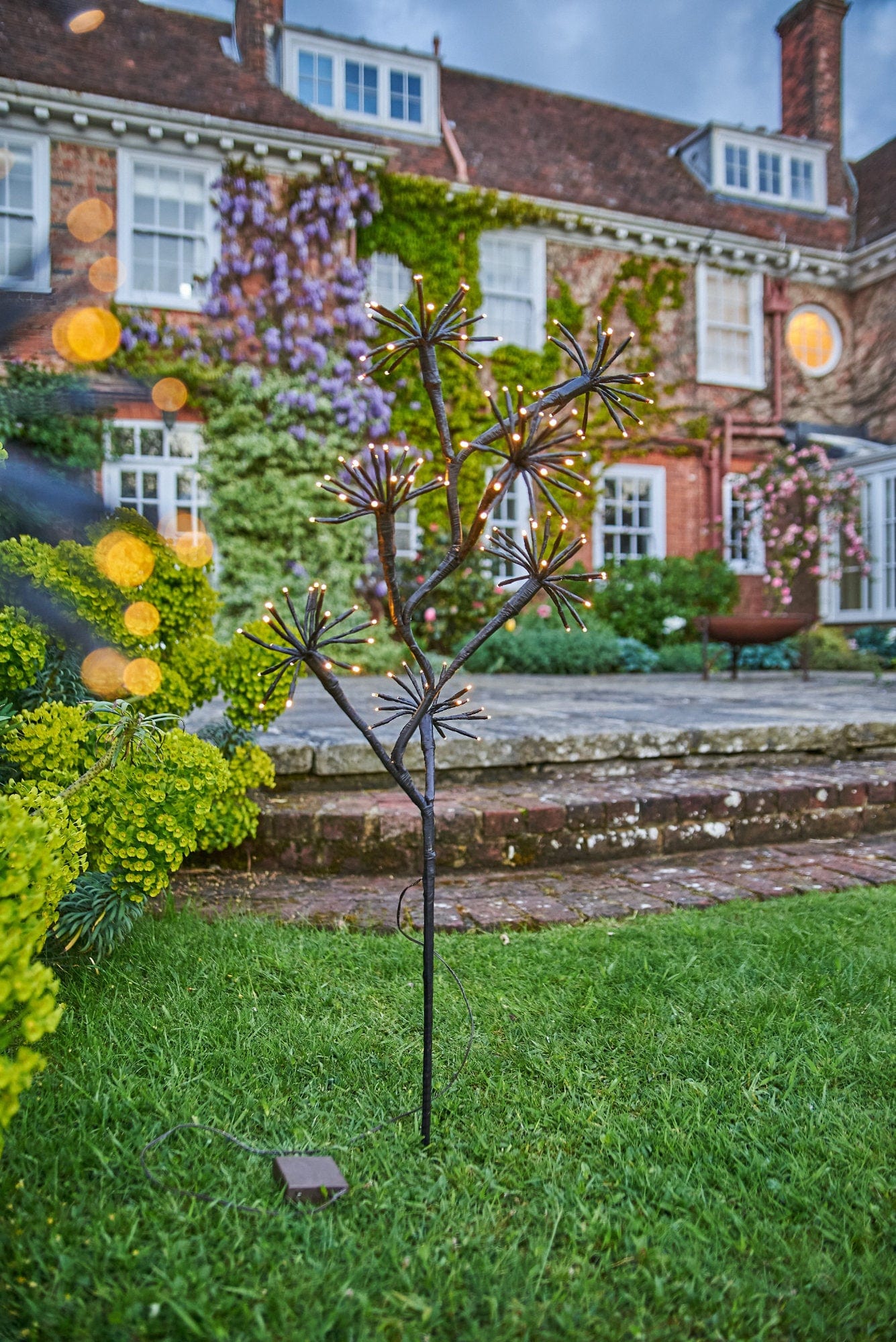 Solar Stake Light Starburst Branch