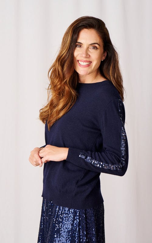 Silvia Cashmere Jumper Navy/Navy By Luella
