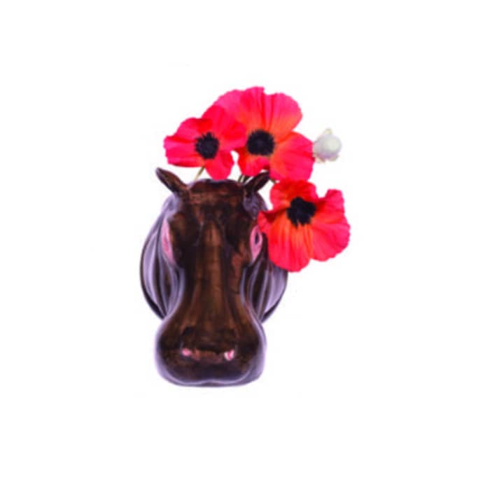 Hippo Ceramic Wall Vase