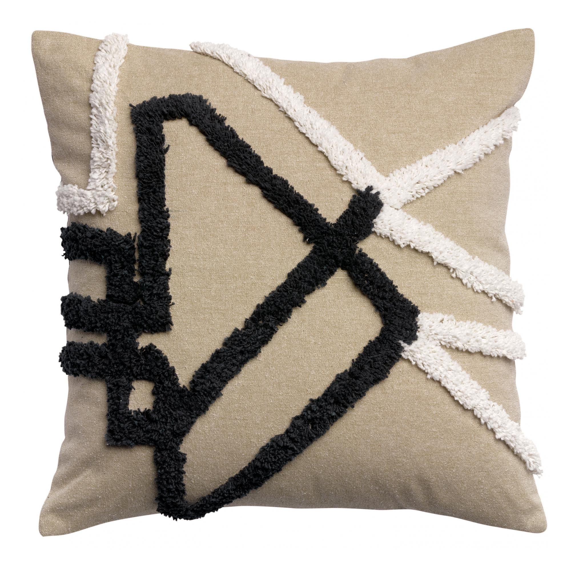 Vivaraise Andrea Tufted Chambray Cotton Cushion 45x45