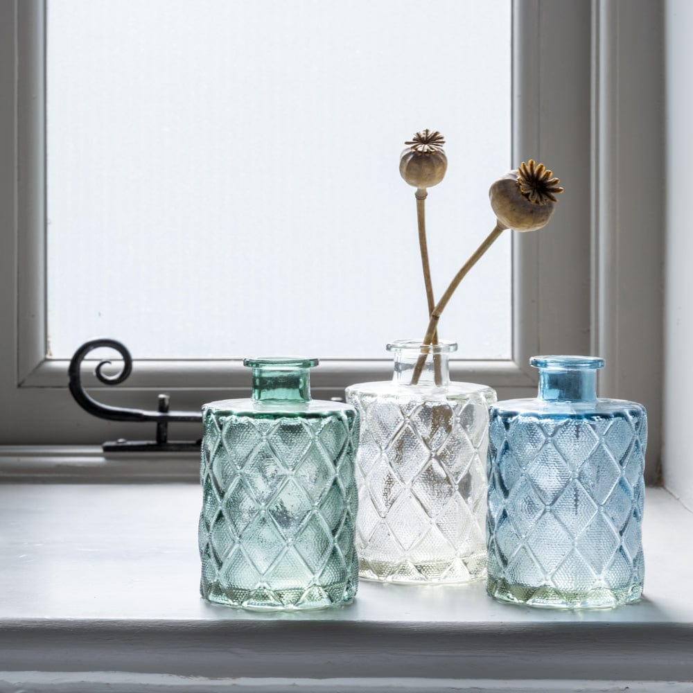 Diamond Glass Bottle Vase