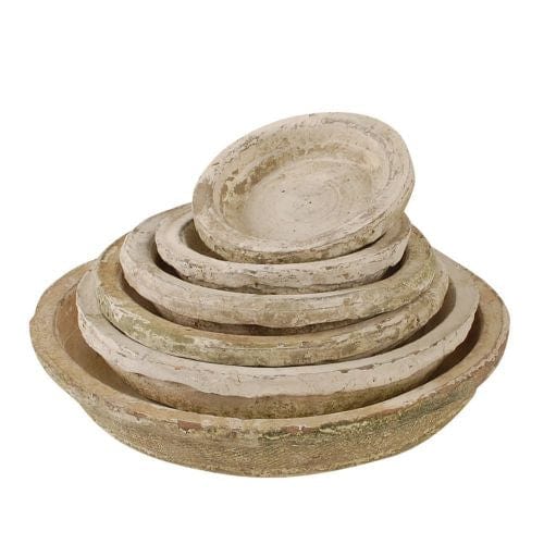 ANTIQUED WHITESTONE 9cm SAUCER