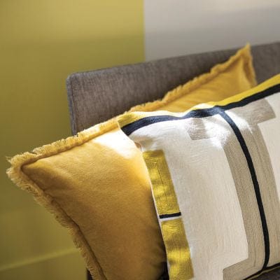Fara 40x65 Velvet Fringed Cushion by Vivaraise