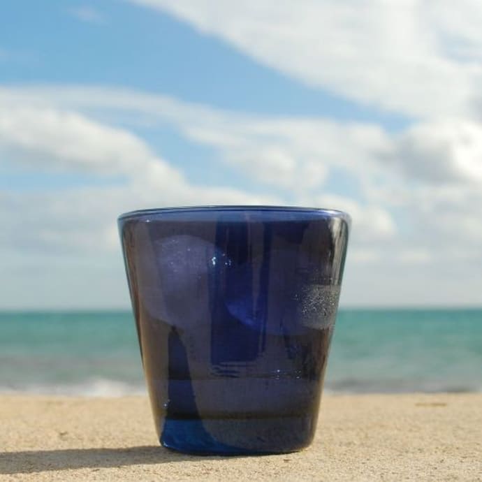 Oceana Recycled Glass Tumbler, Cobalt