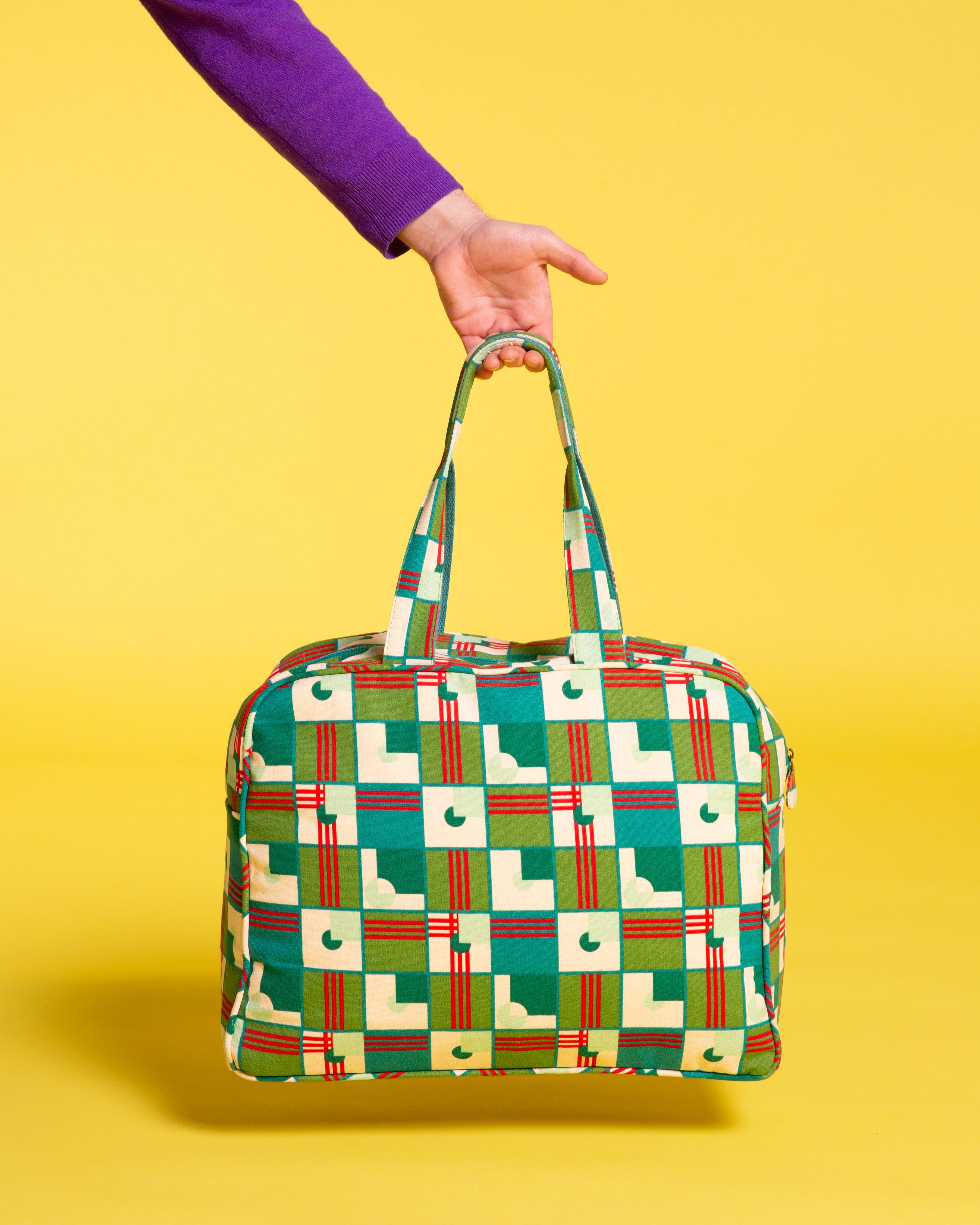 Les Touristes Canvas Weekend Bag, Aberdeen Emerald
