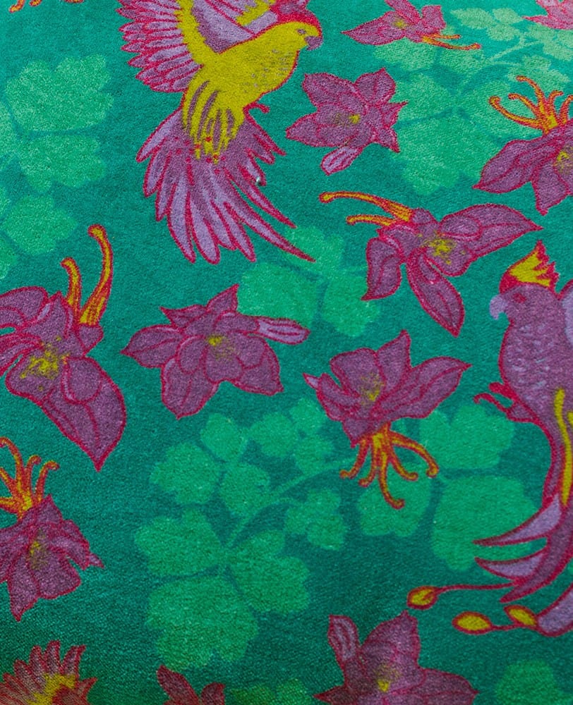 Rectangular Velvet Cushion 55x35cm, Ancolie Emerald